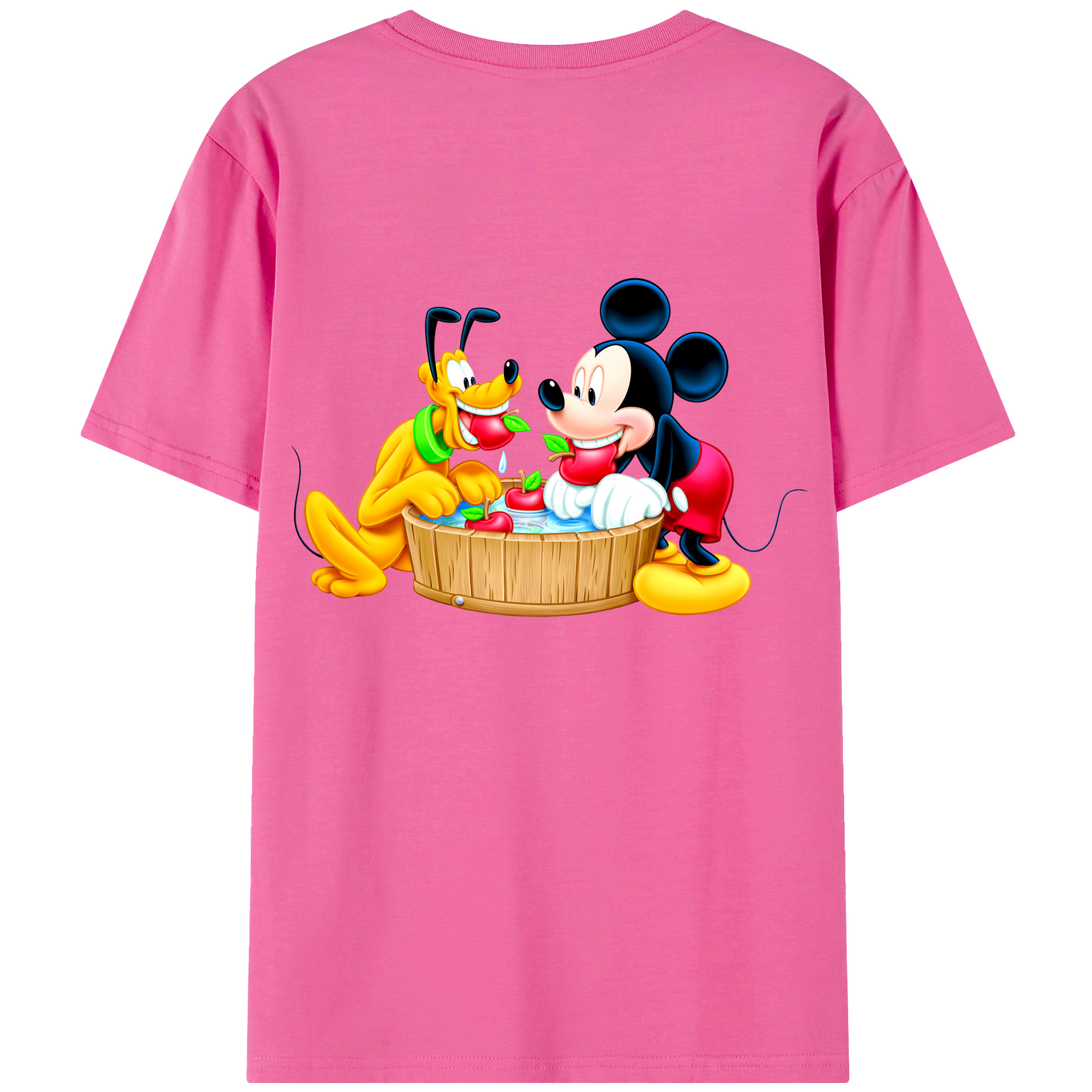 （画像用） ミッキーマウス Mickey Mouse レディース半袖Tシャツ(バックプリント)